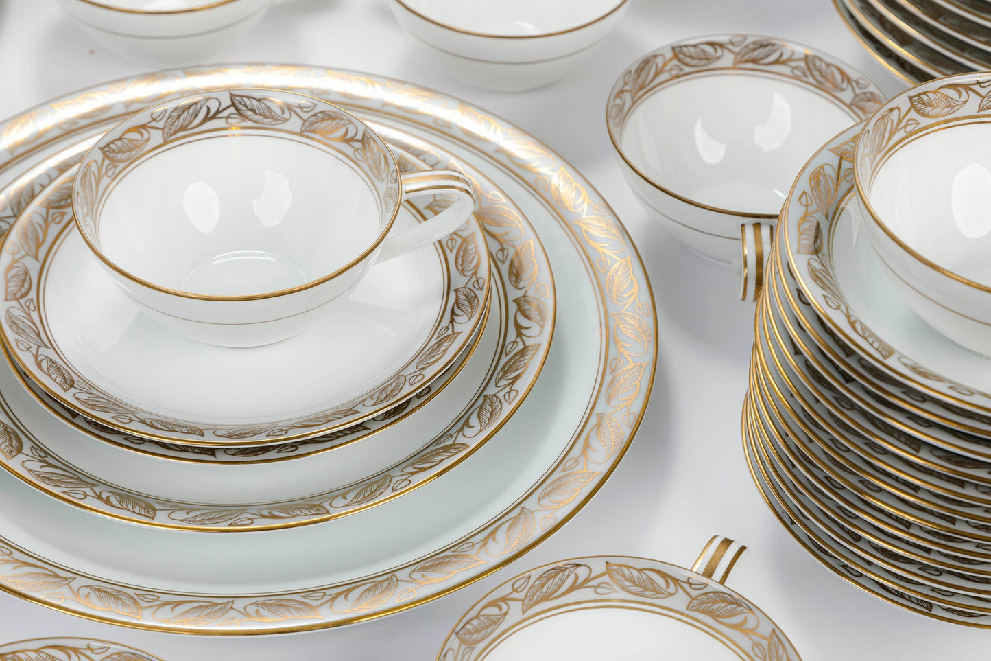 Vintage Mid Century Modern Noritake Greta China Set for 12!
