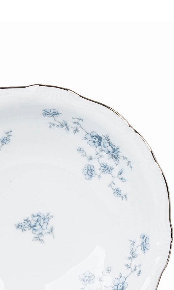 Vintage Johann Haviland Blue Garland (Bavaria Stamp) Fruit/Dessert Bowl. Set of 4.