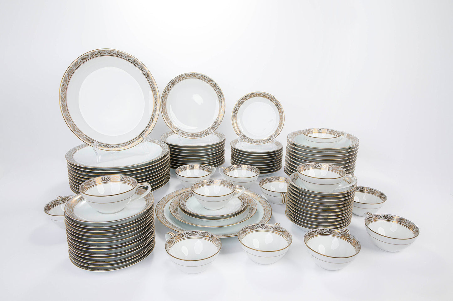 Vintage Mid Century Modern Noritake Greta China Set for 12!