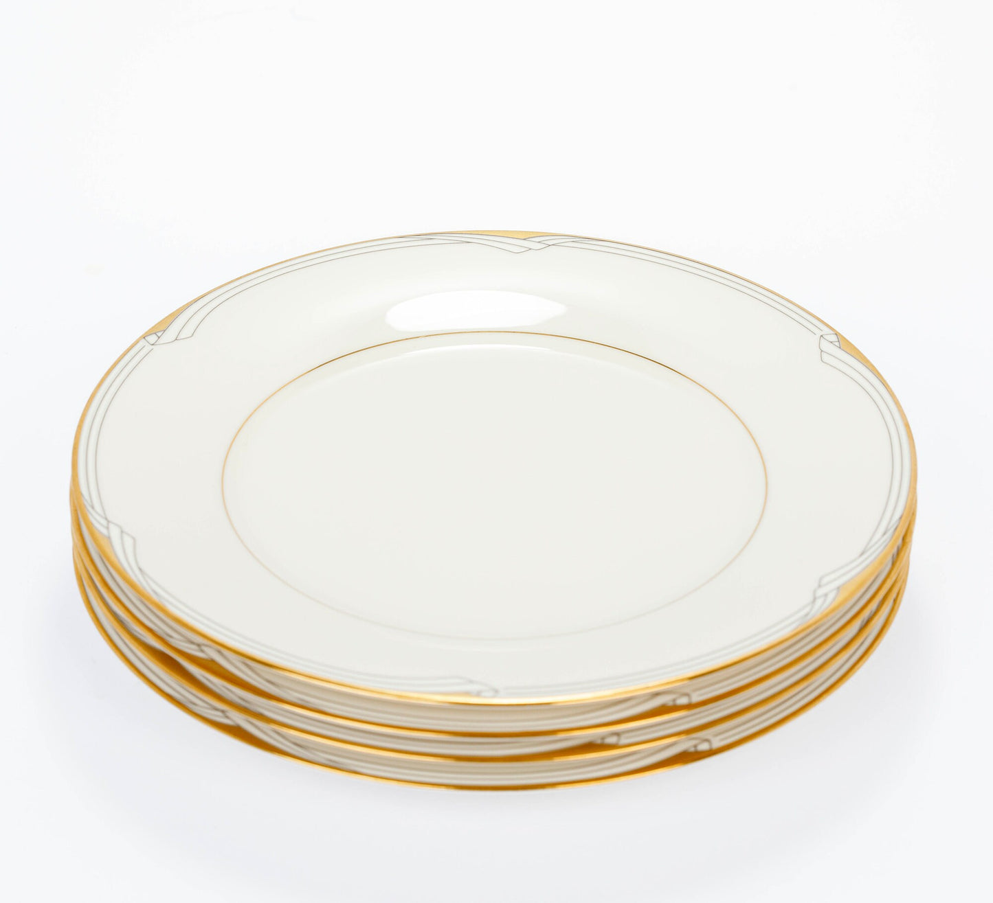Vintage Mid Century Modern Noritake Golden Cove Salad Plates (Set of 4)