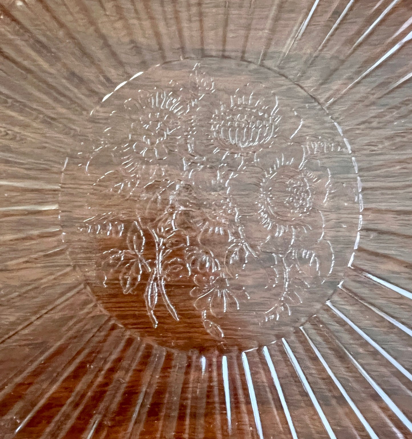 Vintage Anchor Hocking Depression Glass Open Rose/Mayfair Pink Footed Cake Plate