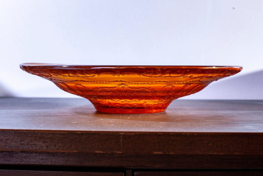 Vintage Tiered Large Marigold Carnival Glass Bowl