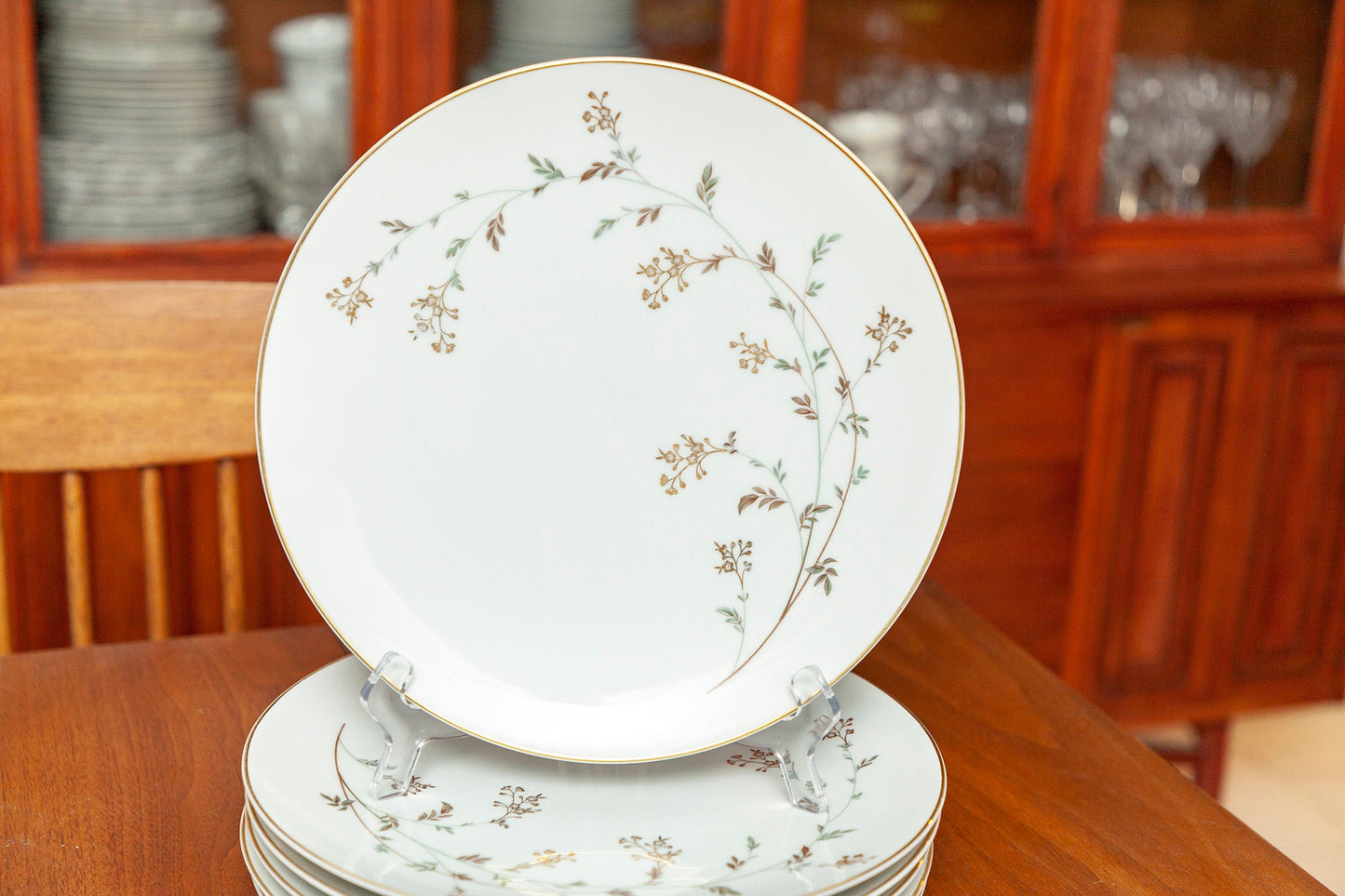 Vintage Mid Century Modern Noritake Andrea China Plates - Set of 6 Dinner Plates and Set of 6 Salad Plates (Sets Sold Separately)