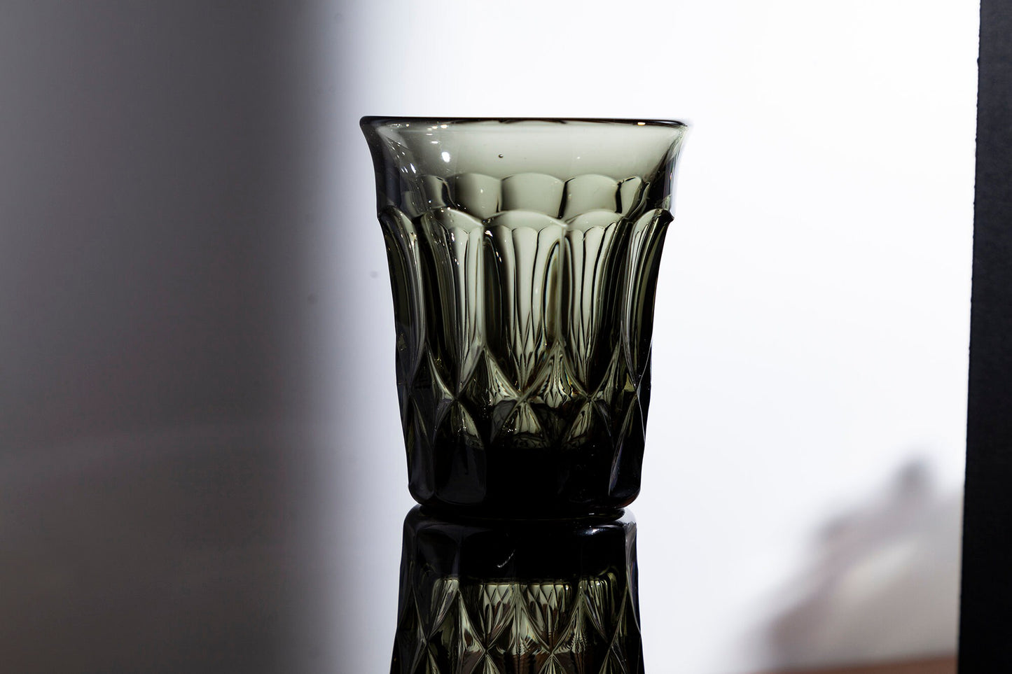 Vintage Noritake Perspective Mid Century Modern Flat Juice Glasses in Smoke Gray (Set of 4)
