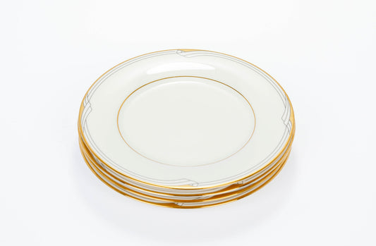 Vintage Mid Century Modern Noritake China Golden Cove Bread & Butter Plates (Set of 4)