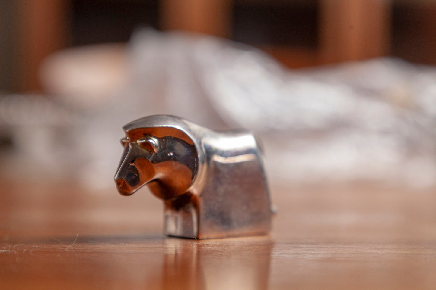 Mid Century Modern Dansk Silver-Plated Miniature Animal Figurines by Gunnar Cyren - Lion, Polar Bear, Bison, Donkey, Cow (Sold Separately)