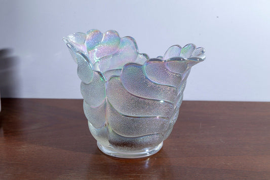 Vintage L.E. Smith Iridescent Art Glass Vase